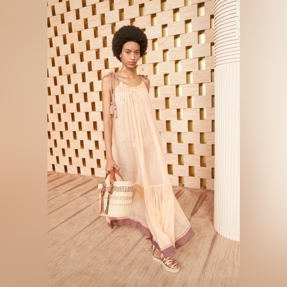 cassandra maxi dress Cassandra Colorblock Self-tie High Waist Maxi Dress by Threaded Pear -  Multicolour / S